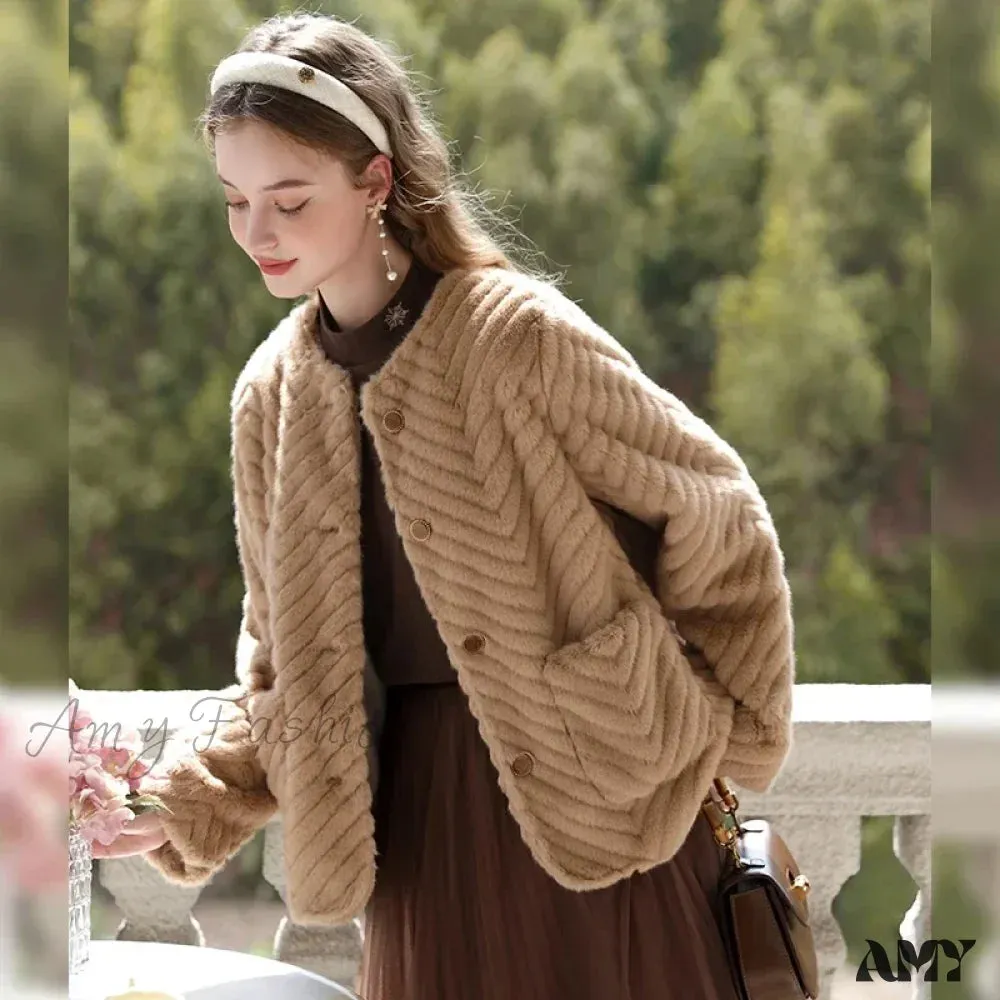 Casual Basics Lazy Shearling Hairy Vintage Quality Outwear Coat