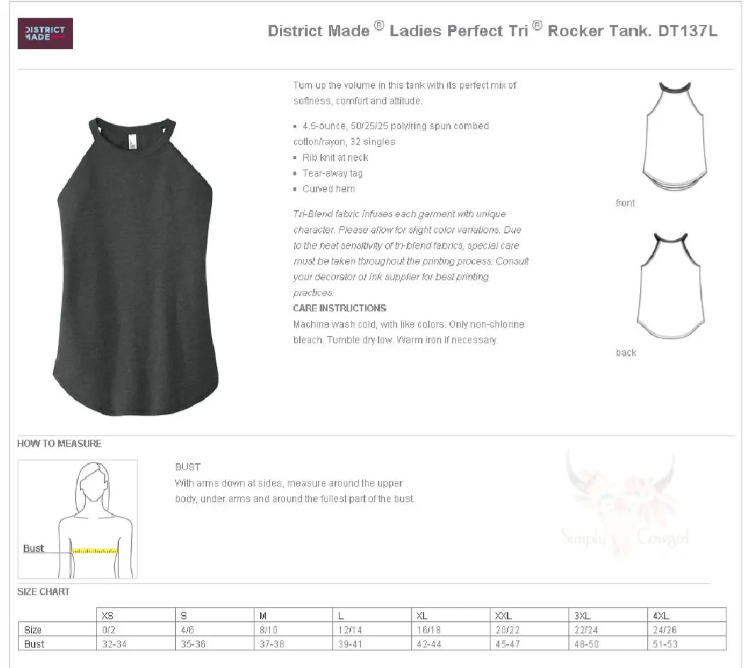 District Brand Rocker Tank - PREORDER
