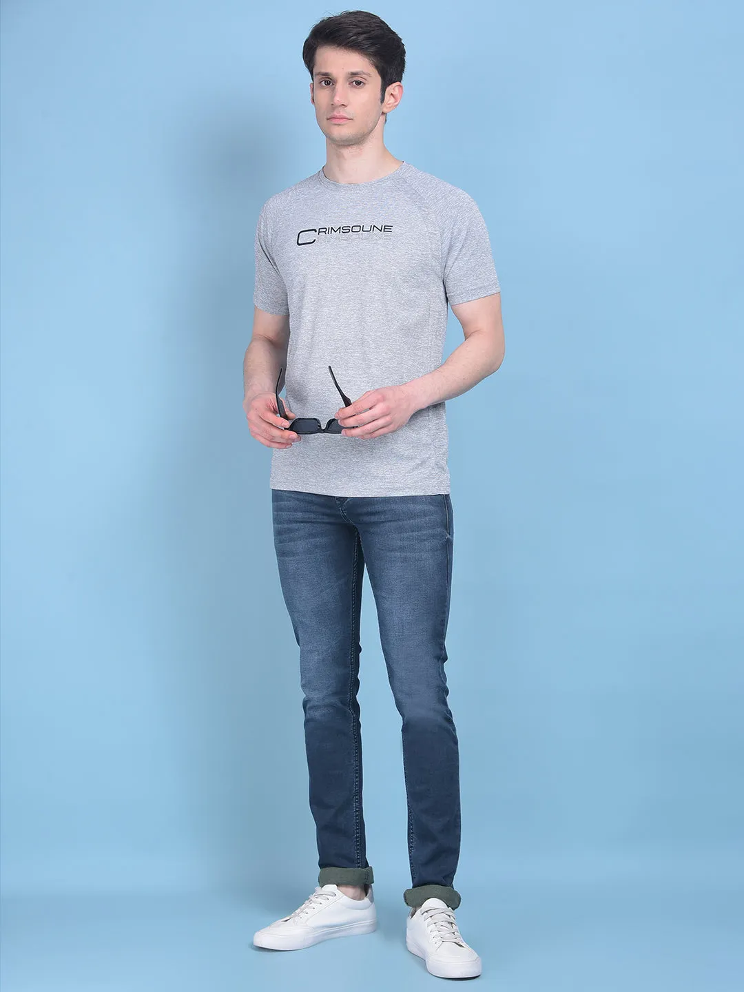 Grey Brand-Logo T-Shirt