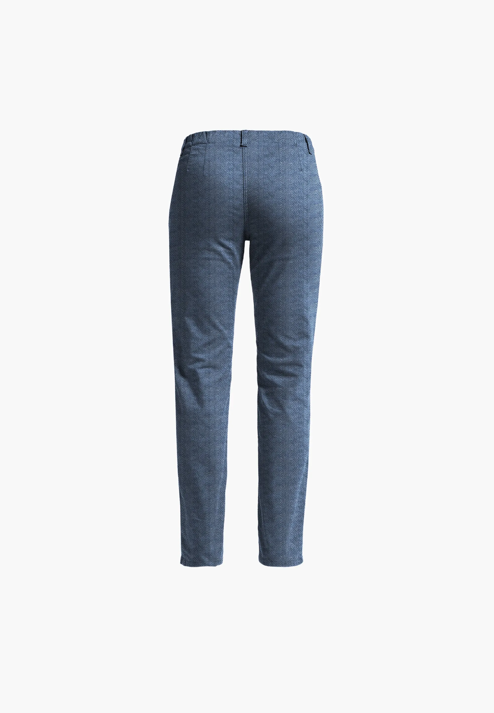 Blue Denim Herringbone Kelly Regular Medium-Length Shirt